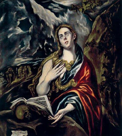 GRECO, El Penitent Magdalen oil painting image